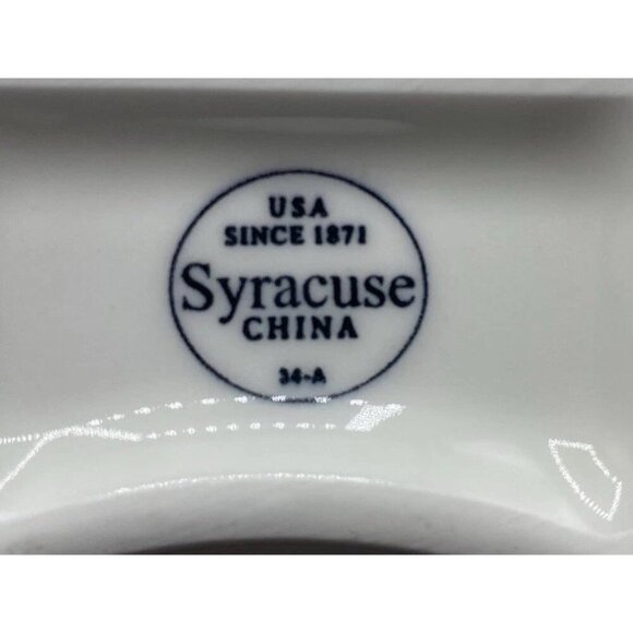 Vintage Syracuse China Set 4 Ceramic 5” X 6” Puzzle Piece Appetizer Plates USA - Picture 3 of 16